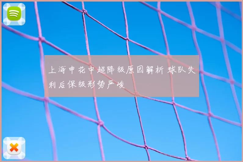 上海申花中超降级原因解析 球队失利后保级形势严峻